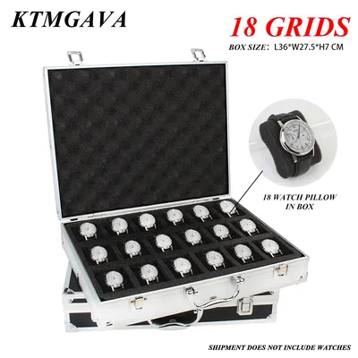 18 Slots Luxury Premium Quality Watch Box Aluminum Alloy Product Storage Clock Box Collection Gift