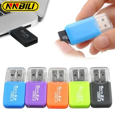 NNBILI USB Micro SD/TF Card Reader USB 2.0 Mini Mobile Phone Memory Card Reader High Speed USB