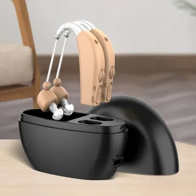 Portable Rechargeable Hearing Aid Sound Amplifier Magnetic Rechargeable Elderly Ear Hearing Aid For