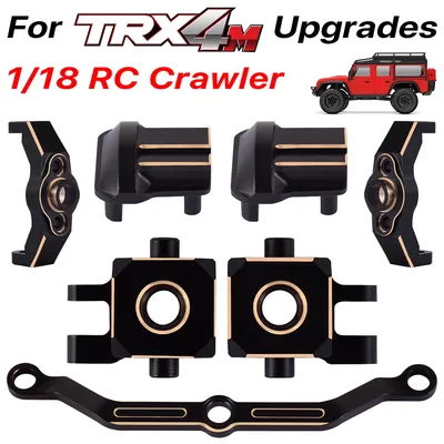 For TRX4M Upgrades Brass Steering Link Knuckle Alex Diff Cover Caster Blocks Traxxas TRX-4M 1/18
