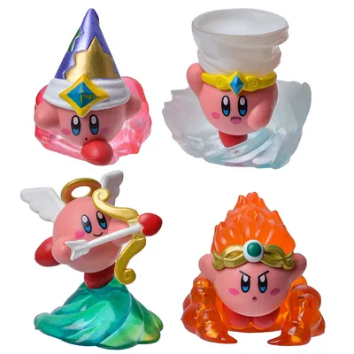4Pcs/Set Anime Games Kirby Mini Figures Kawaii Cartoon Pink Kirby Action Figure Dolls Toys For Kids