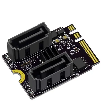 M2 To SATA 3.0 Expansion Riser Card KEY A + E WIFI M.2 To SATA Hard Disk Adapter Card Without Driver