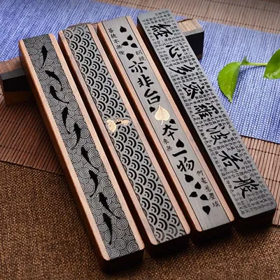 Creative Retro Black Home Office Wooden Incense Holder Incense Burner Traditional Chinese Type Wood