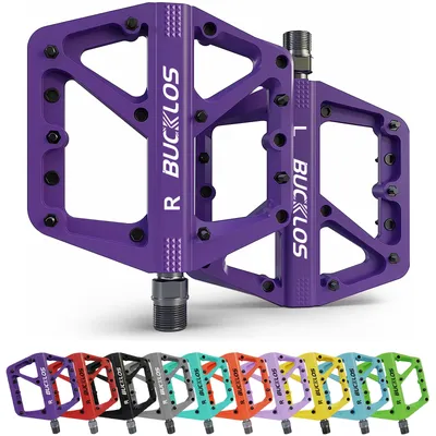 BUCKLOS Pedals DU Bearing Bicycle Pedal Platform Ultralight Nylon Road Mountain Bike Pedal Non-slip