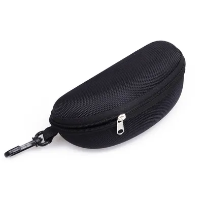 New Zipper Sunglasses Case Portable EVA Eyeglasses Box with Hook Knitted Oxford Cloth Glasses