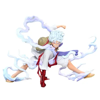 16cm One Piece Anime Figures Nika Luffy Gear 5th Action Figure Gear 5 Sun God Pvc Figurine Statue