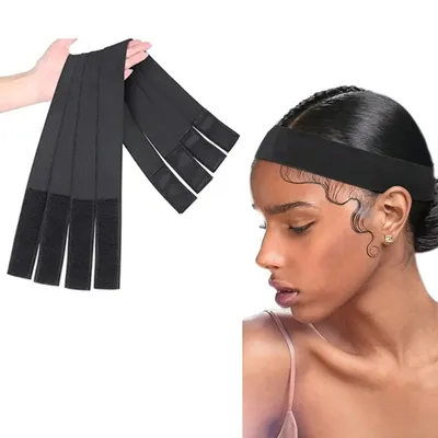 4 pcs Elastic Headband For Lace Frontal Melt, Lace Melting Band For Lace Wigs, Lace Band Wig Bands For Edges Wig Melt Band, Wigs
