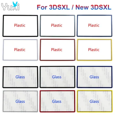 YuXi For 3DS XL / New 3DS XL LL Top Screen Len Plastic Glass Cover LCD Screen Protector For New