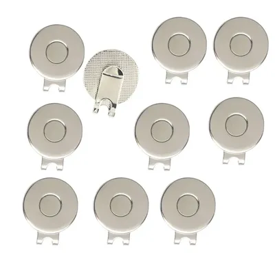 10Pcs 25mm High Quality Golf Hat Visor Cap Clip Golf Ball Aiming Zinc Alloy Magnetic Marker