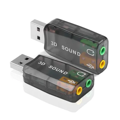 USB Sound Card External Mini Sound Card USB to 3.5mm Interface Stereo Audio Adapter for Win 7 8