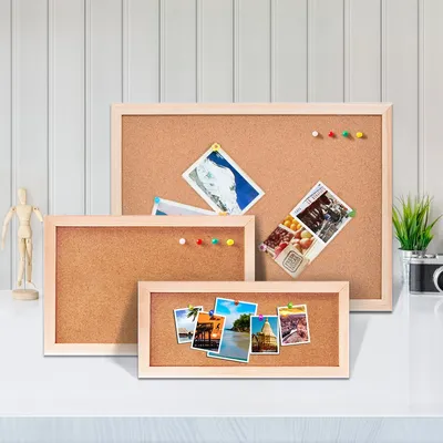 Vintage Pine Wood Frame Cork Board Bulletin Message Board Photo Display Boards 3 Sizes For Chosen