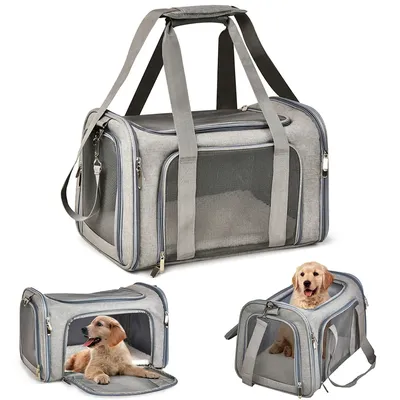 Dog Carrier Bag Soft Side Backpack Cat Pet Carriers Dog Travel Bags Airline Approved Transport For
