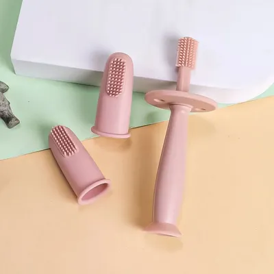 3pcs Baby Finger Toothbrush Soft Cleaning Toothbrush For Kids BPA Free Oral Health Care For Infant Gentle Protect Babie