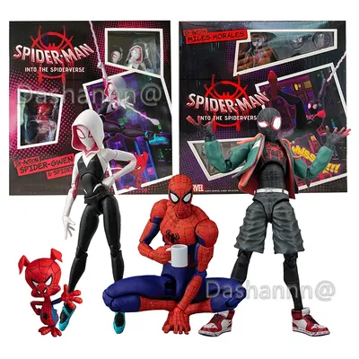 Marvel Sv Action Spider Gwen Miles Morales Peter Parker Figures Gwen Stacy Action Figure Spider-Man: Into the Spider-Verse Toys