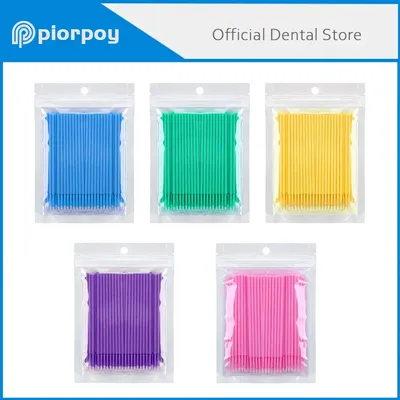 PIORPOY 100Pcs Dentistry Disposable Micro Brushes Applicators Brush Teeth For Dental Application Oral Care Dentist Materials