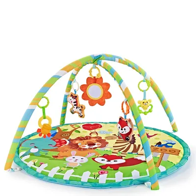 Multifunctional Fitness Frame Round Play Crawling Mat 0-12 Months Baby Puzzle Game Blanket Fun