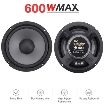 4/5/6 Inch Car Speakers 600W 2-Way Vehicle Door Auto Audio Music Stereo Subwoofer Full Range Frequency Automotive Speakers