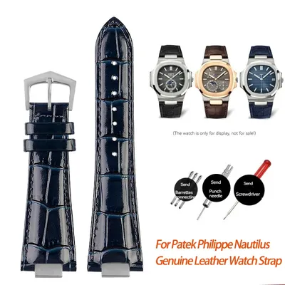 For PP Patek Philippe Genuine Leather Watch Belt 5711 5712g Nautilus Watch Strap Special Interface