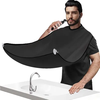 Men's Shaving Bibs Bathroom Apron Beard Bib Men's Hair Catcher for Shaving Trimming Beard Cape Cloth