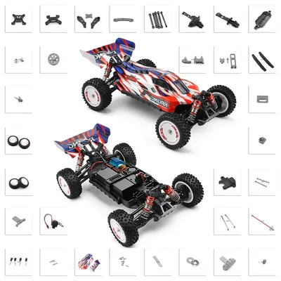 WLtoys 1/12 124008 RC Car Original Spare Parts Set Brushless Motor Receiver Differential Shell