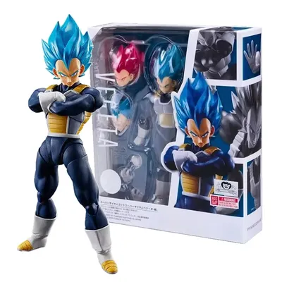 Anime Dragon Ball Super Figures Majin Vegeta Action Figure Movable Collectible Model Shf Super Saiyan God Vegeta Figurine Toys