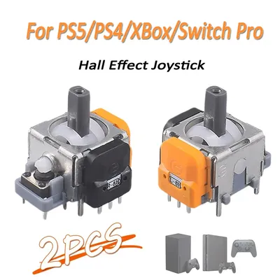 2PCS Hall Effect Joystick Module For PS5/PS4/Switch Pro/XBox,Upgraded High Precision 3D Analog Stick