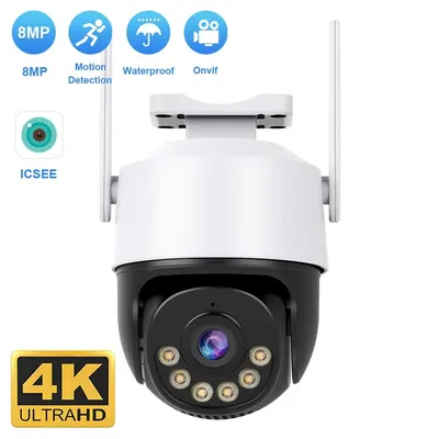 8MP 4K IP Camera 5MP Speed Dome Auto Tracking PTZ Camera Smart Home Outdoor Wireless WIFI Camera