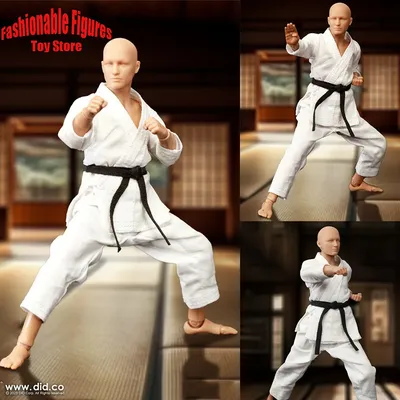 The Simply Fun Series DID 1/12 SF80001 Men Soldier The Karate Player White Training Suit Full Set 6" Action Figure Body Toys