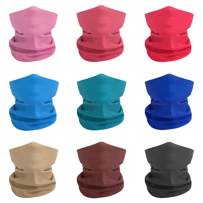 Breathabale Neck Gaiter for Men Women Dustproof Quickdry Solid Color HeadScarf for Hiking Cycling