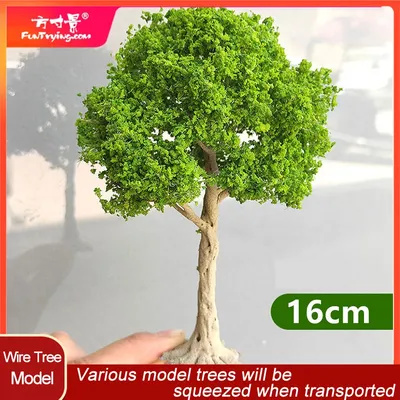 Clearance 10cm Simulated Model Wire Tree Diy Material sand table decora diy model green tree model Train Railway Railroad Layout