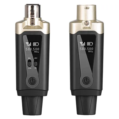 Wireless Microphone System UHF Wireless XLR Transmitter and Receiver for Dynamic Microphone, Audio