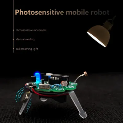 Intelligent Robot Follows The Light Source To Move Led Light Chaser Robot DIY Robot Toy