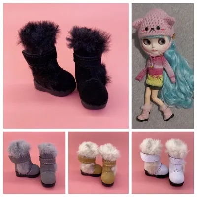 Tilda 3.2cm Doll Boots for Blythe Doll Toy,1/8 Mini Leather Dolls Shoes for Blyth Azone BJD,Casual Puppet Shoes Accessories
