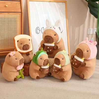 Capybara Turn Into Bread Uncorn Plush Toys Lovely Cartoon Animals Stuffed Dolls Holiday Gift Home