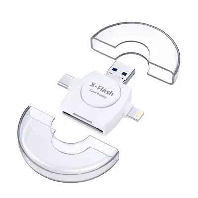 USB 2.0 Multifunctional card reader OTG 4 in 1 Card Reader for Iphone 15 14 13 12 11 XS MAX XS Pro