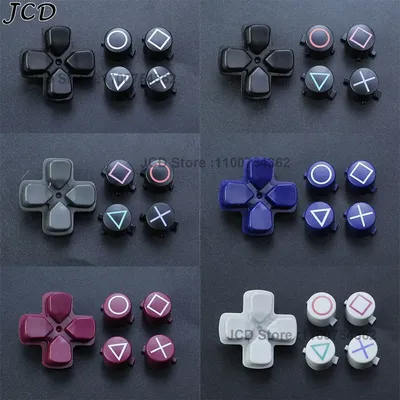 JCD 1Set Plastic button For PS4 ABXY Buttons Circle Square Triangle ABXY Cross Button Repair Part