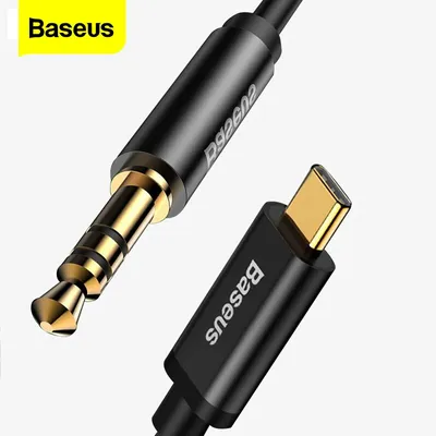 Baseus USB Type C Male Aux Audio Cable to 3.5mm Jack Male Speaker Cable For Headphone Headset Aux