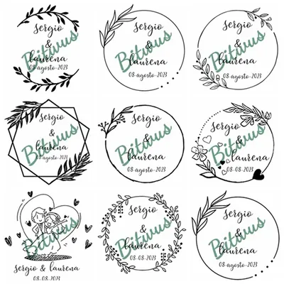 Custom Wedding Stamp inked stamp Customized Photosensitive Circle Self Inking Stamp Scrapbooking