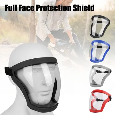 Full Face Shield Protection Face Cover Oil-splash Proof Mask With Filters Motorcycle Bicycle Cycling Dusting Mask Kitchen Tool