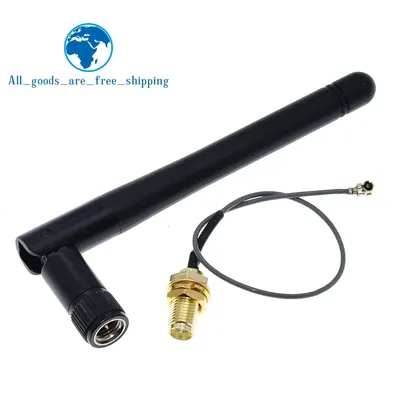 DIYTZT 2.4GHz 3dBi WiFi 2.4G Aerial Antenna,Male Wireless Router + 17cm PCI U.FL IPX to SMA ESP8266
