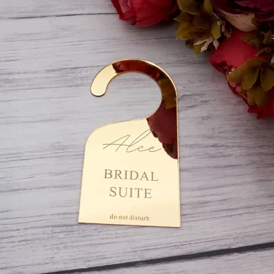 1pcs Customized Wedding Door Sign Party Favors Personalized Bridal Name Do Not Disturb Door Hanging