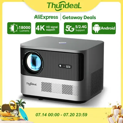 ThundeaL TDA6 Full HD Projector 1080P 2K 4K Video Home Theater Auto Focus 5G WiFi Android Projector TDA6W 3D Portable Proyector