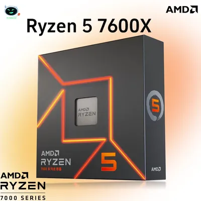 NEW AMD Ryzen 5 7600X R5 7600X 4.7 GHz 6-Core 12-Thread PCIE 5.0 105W CPU Processor 5NM L3=32M