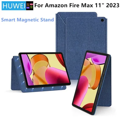 HUWEI Magnetic Case For Amazon Fire Max 11 inch 2023 Tablet Fire Max 11 Max11 Firemax Smart Folio Flip Cover Protective Shell