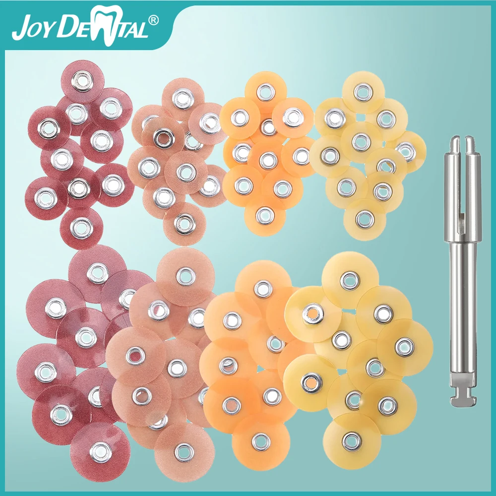 JOY DENTAL 50Pcs/40pc Dental Finishing and Polishing Discs Composites Ceramics and Glass Ionomer Restorations 135℃ Autoclavable