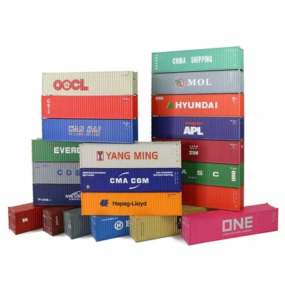 Evemodel 1pc HO Scale 1:87 40ft Shipping Container Model Trains Wagons 40' Hi-cubes C8746