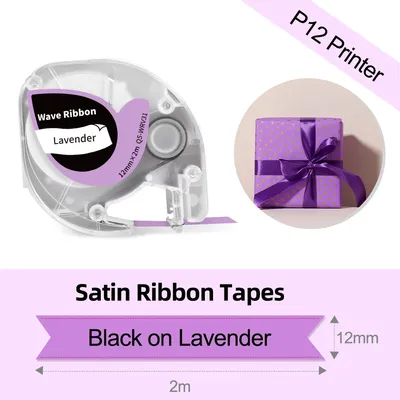 Stain Ribbon Tape Waterproof Label Tape Compatible for Dymo Letratag LT 100h Labeller & Phomemo P12