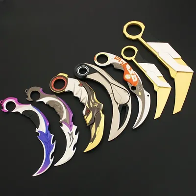 Valorant Karambit Melee Weapon Metal Model with Sheath Prime Game Peripherals Multiple Calw Knife