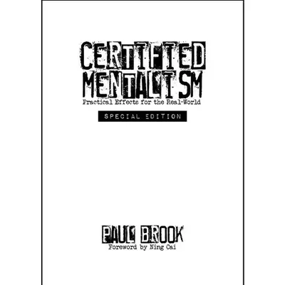Certified Mentalism by Paul Brook - Magic Tricks