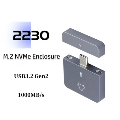 M.2 NVMe 2230 SSD Enclosure USB C/A Adapter 10Gbps USB3.2 Gen2 External Case Box for M2 2230 NVMe